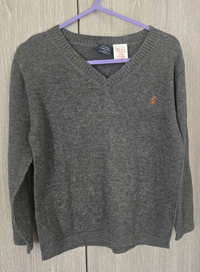 Baby Gap Grey Marl V-Neck Jumper Age 2 NWOT