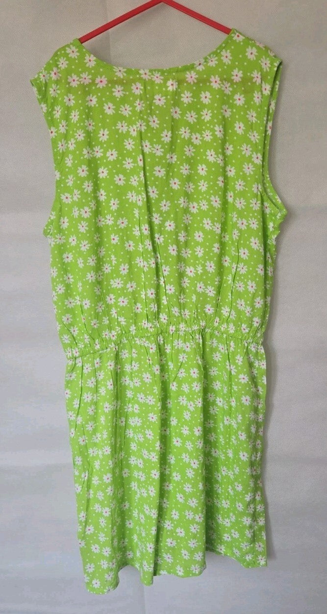 Primark Girls Lime Green Daisy Dress Age 13-14 NWOT