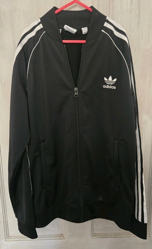 Adidas Junior Black Track Jacket Size 13-14 Years