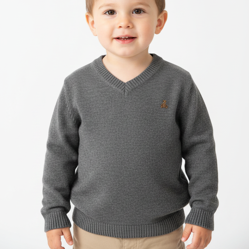 Baby Gap Grey Marl V-Neck Jumper Age 2 NWOT