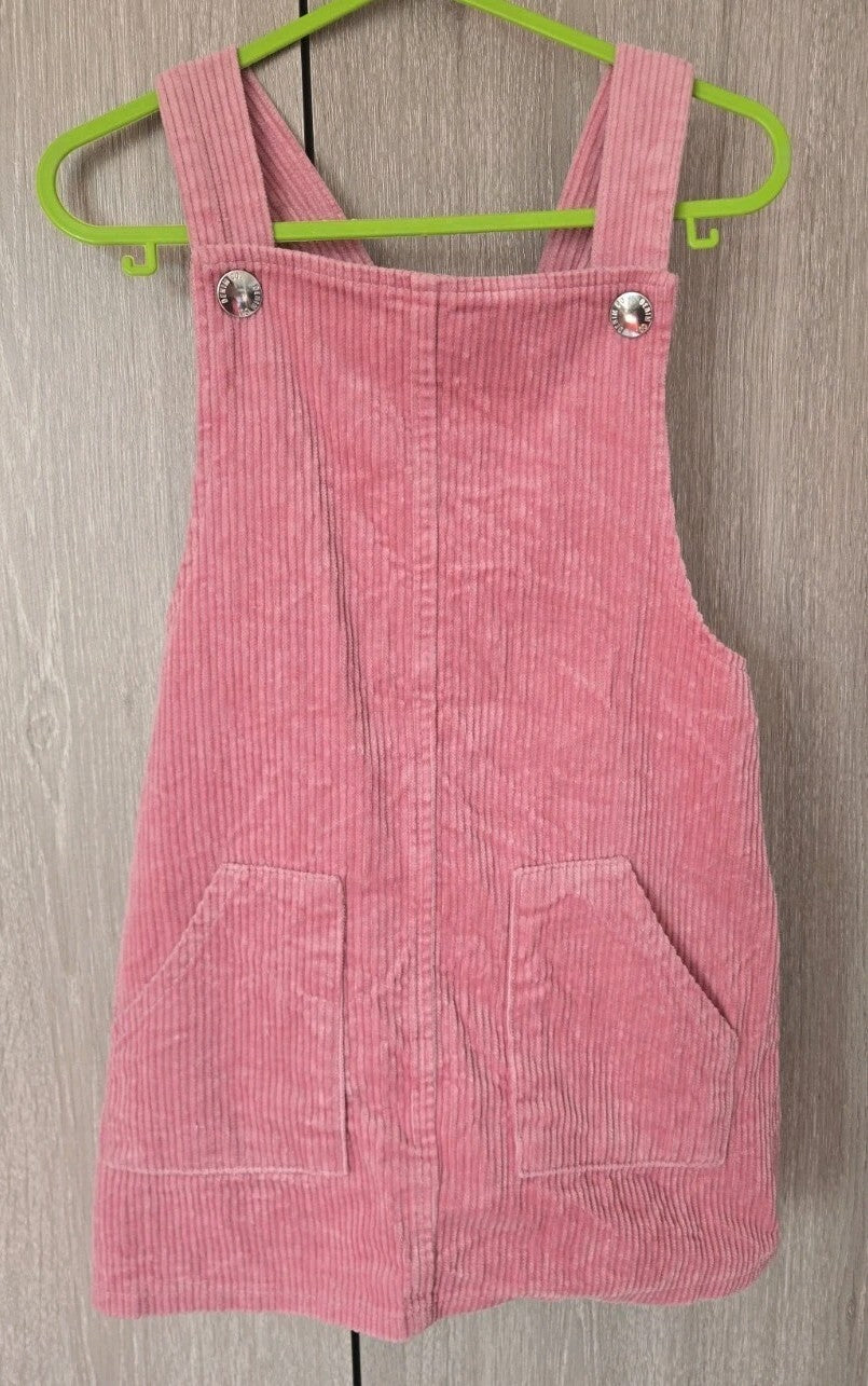 Primark Girls Corduroy Pinafore Dress Aged 3-4yrs Pink