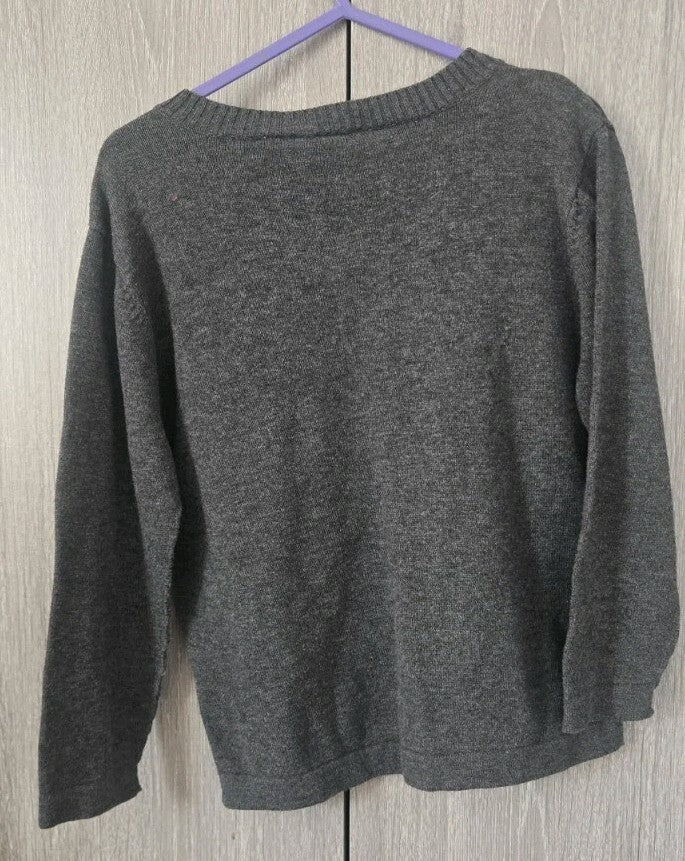 Baby Gap Grey Marl V-Neck Jumper Age 2 NWOT