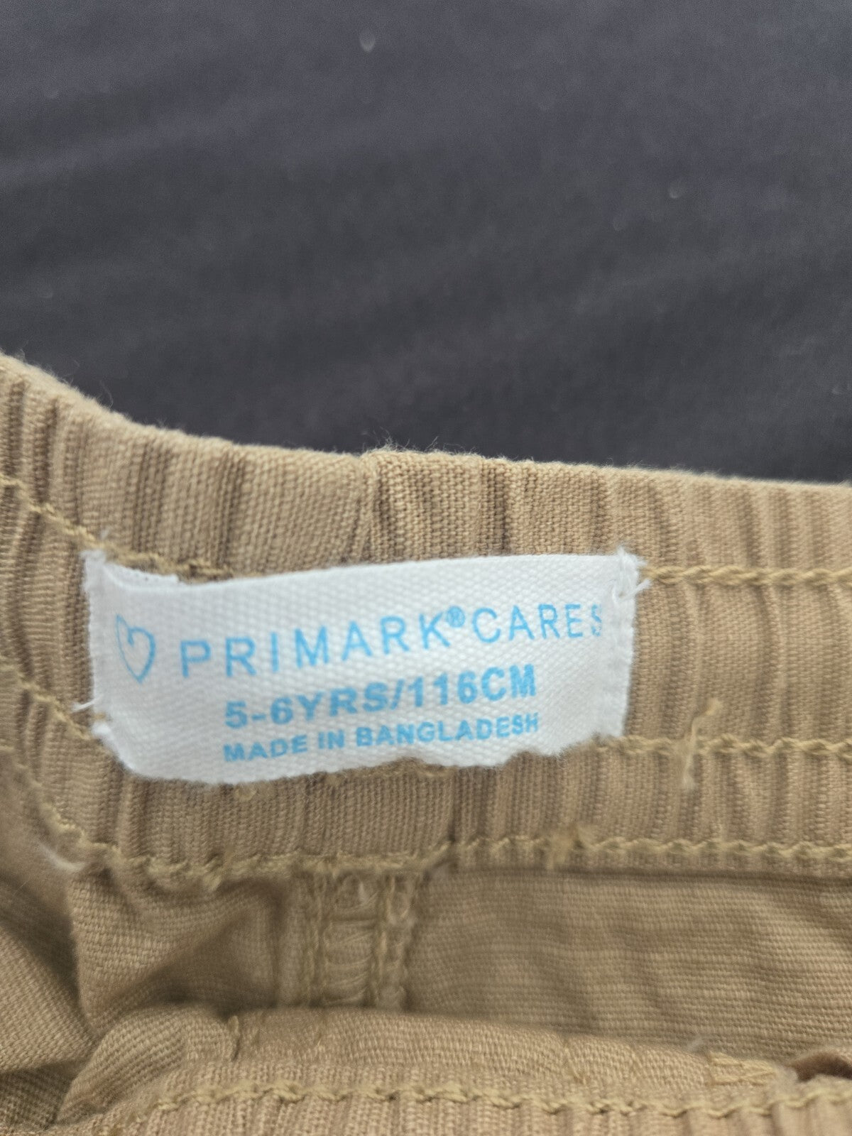 Primark Boys Khaki Cargo Shorts Age 5-6 New Without Tags
