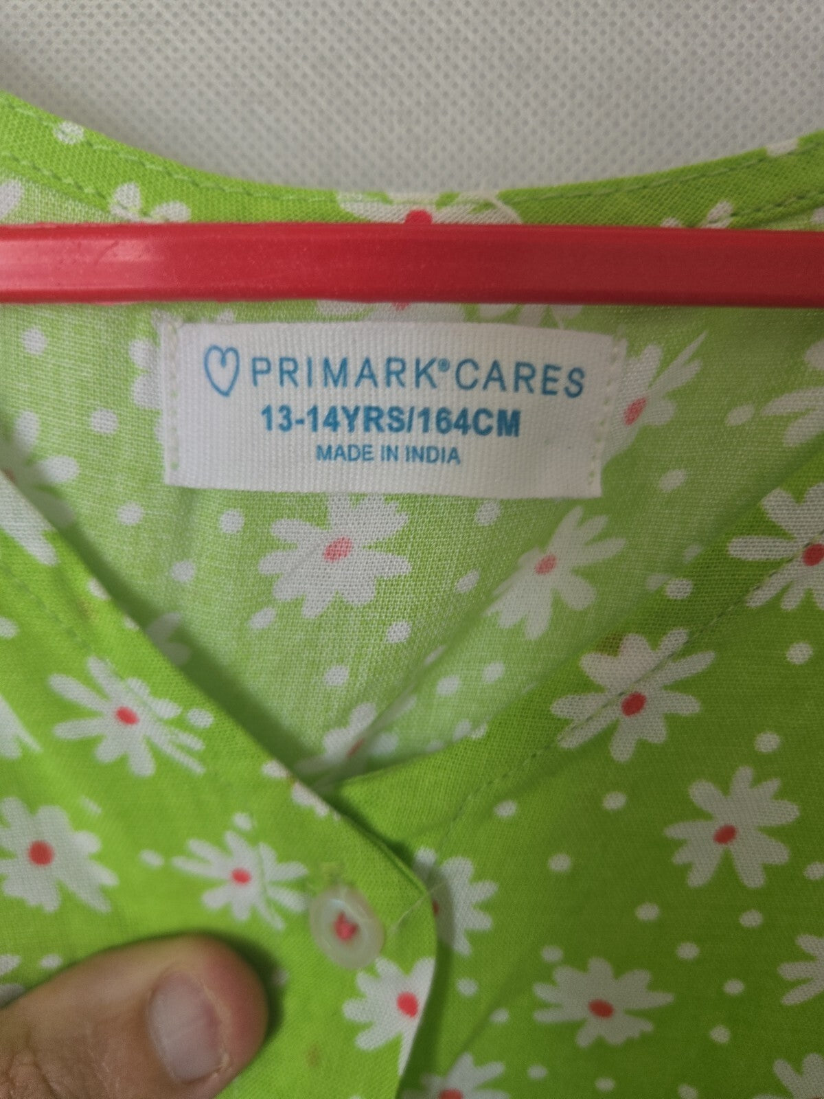 Primark Girls Lime Green Daisy Dress Age 13-14 NWOT