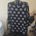 Bonmarché Black & White Polka Dot Round Neck 3/4 Sleeve Top Womens 18