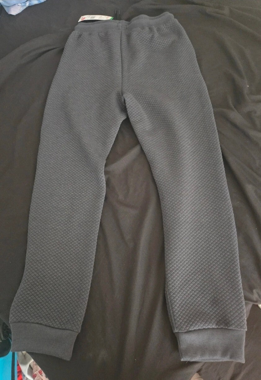 F&F Dark Grey Quilted Joggers Age 13  New With Tags