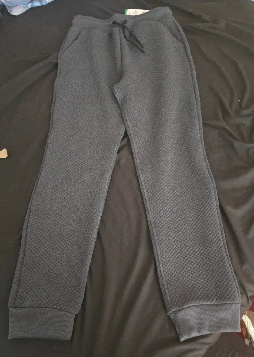 F&F Dark Grey Quilted Joggers Age 13  New With Tags