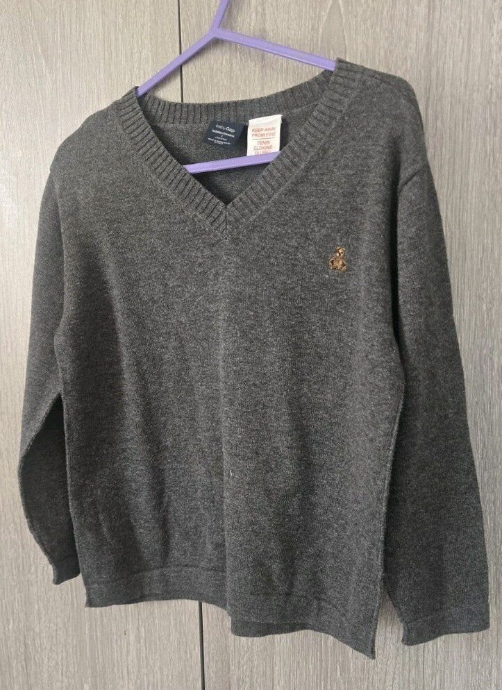 Baby Gap Grey Marl V-Neck Jumper Age 2 NWOT