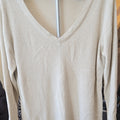 Studio Cream V-Neck Long Sleeve Knit Pullover Jumper Womens Regular XL