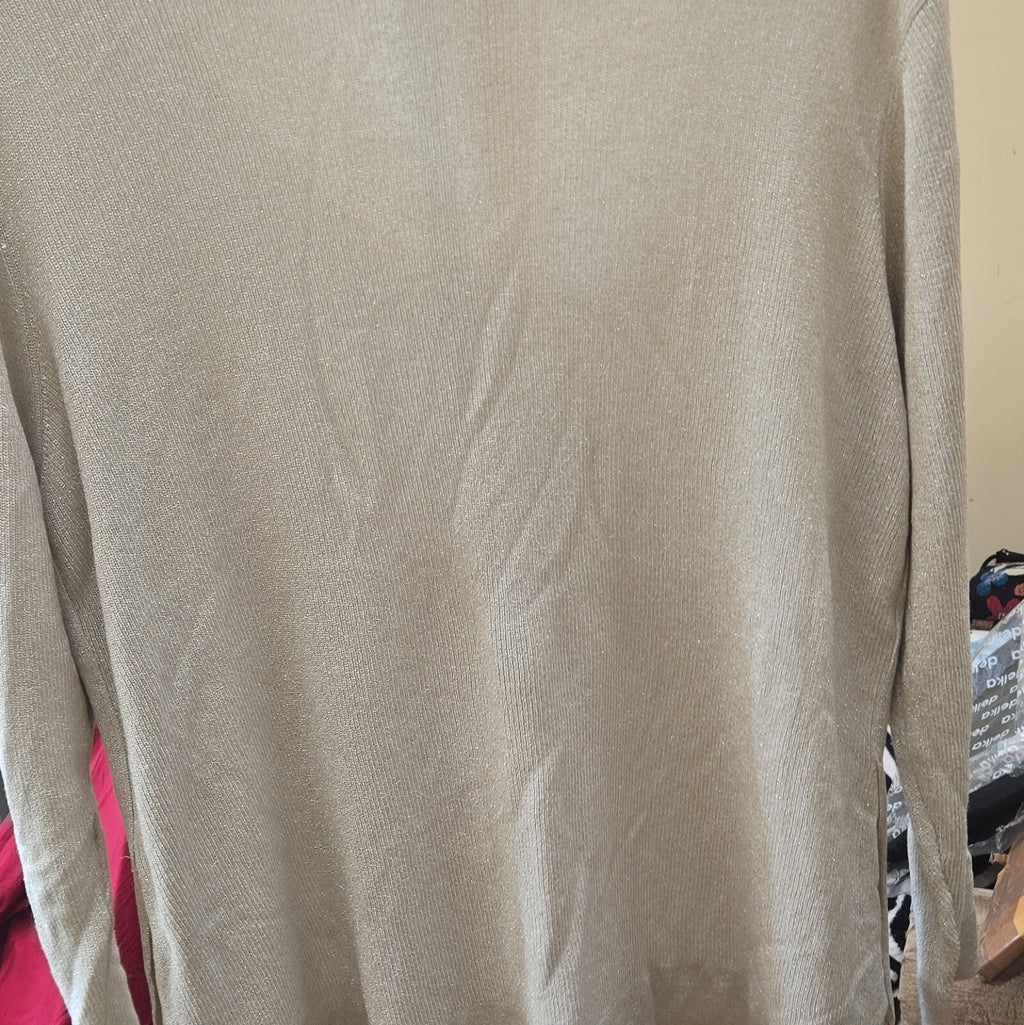 Studio Cream V-Neck Long Sleeve Knit Pullover Jumper Womens Regular XL