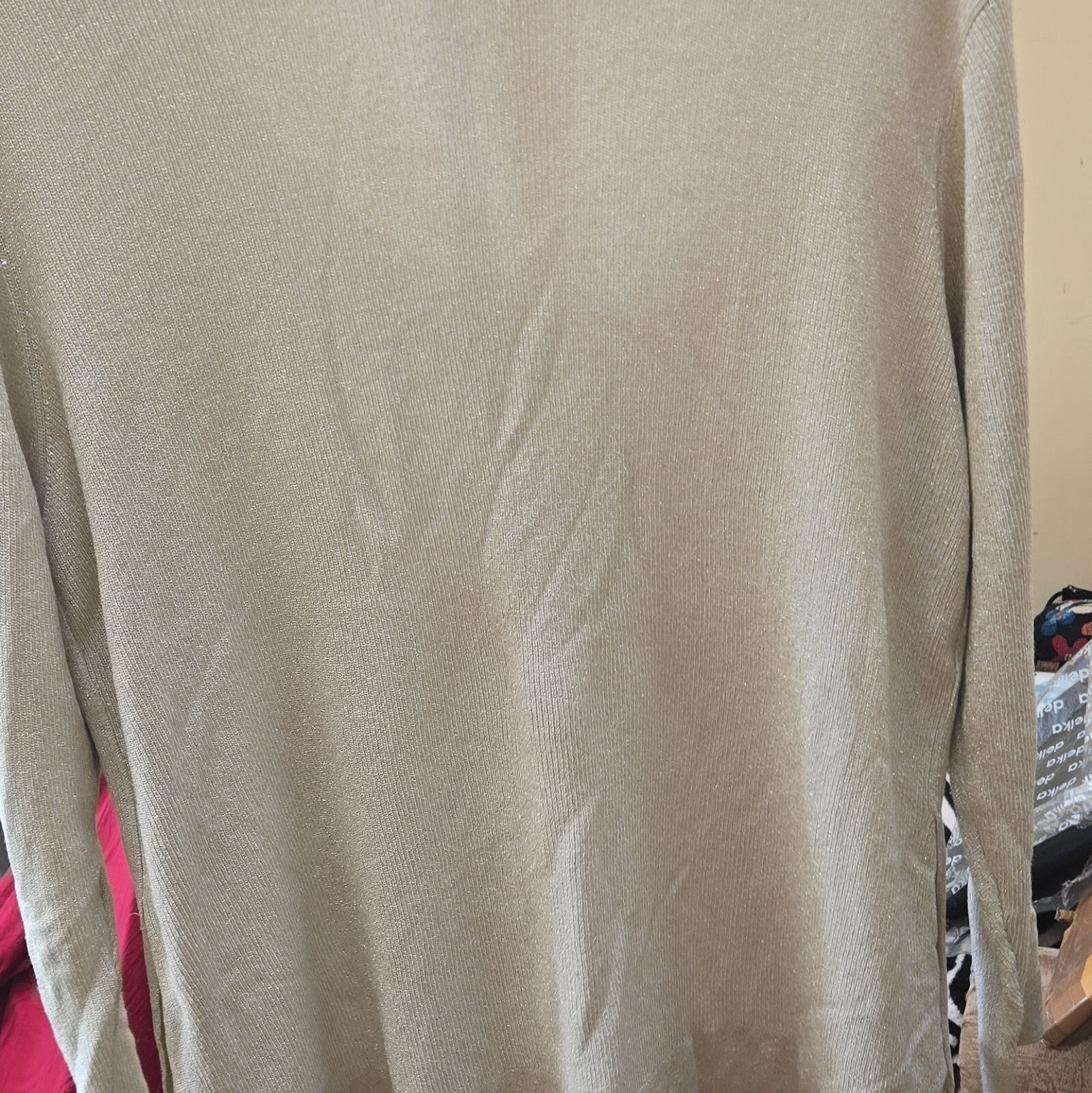 Studio Cream V-Neck Long Sleeve Knit Pullover Jumper Womens Regular XL