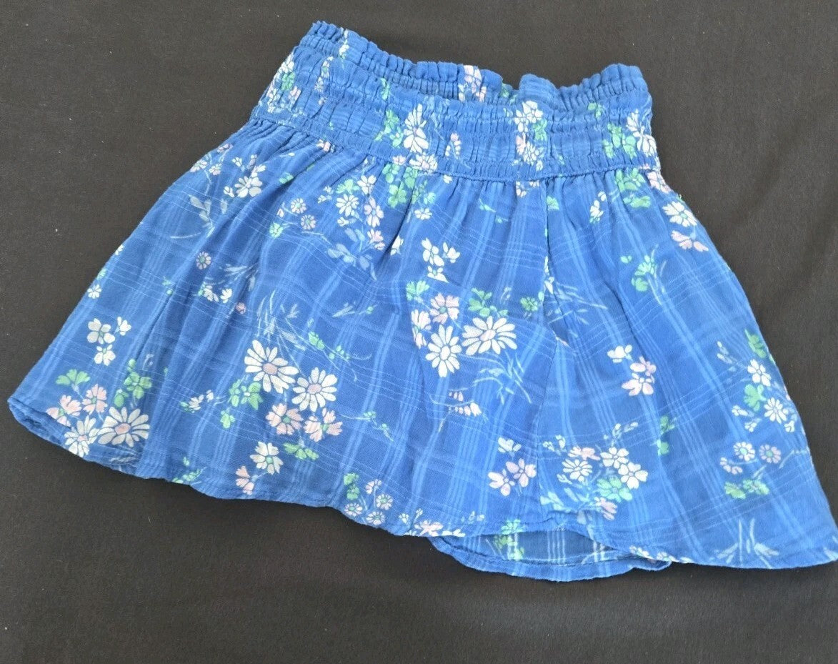 Abercrombie Kids Girls Blue Floral Skort Age 5-6 Years Perfect