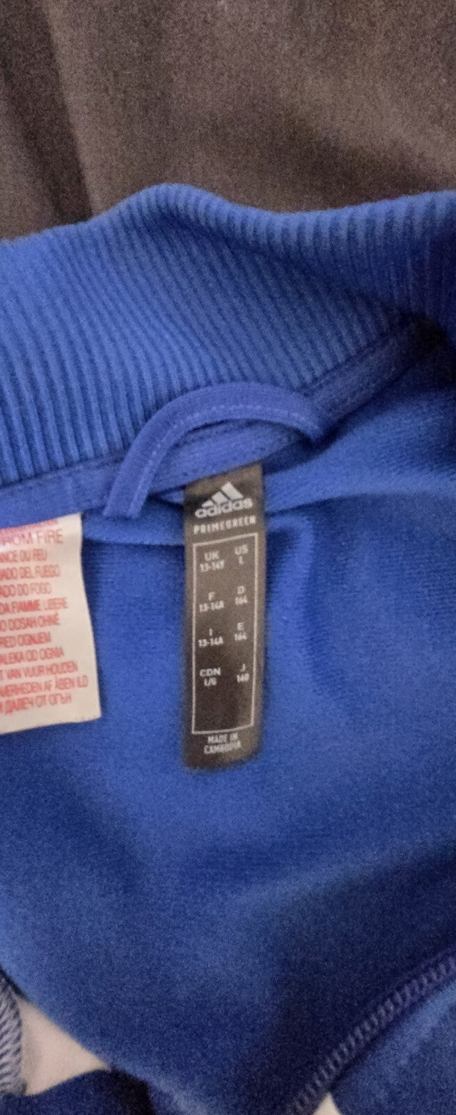 Adidas Zip-Up Top. Age 13 To 14