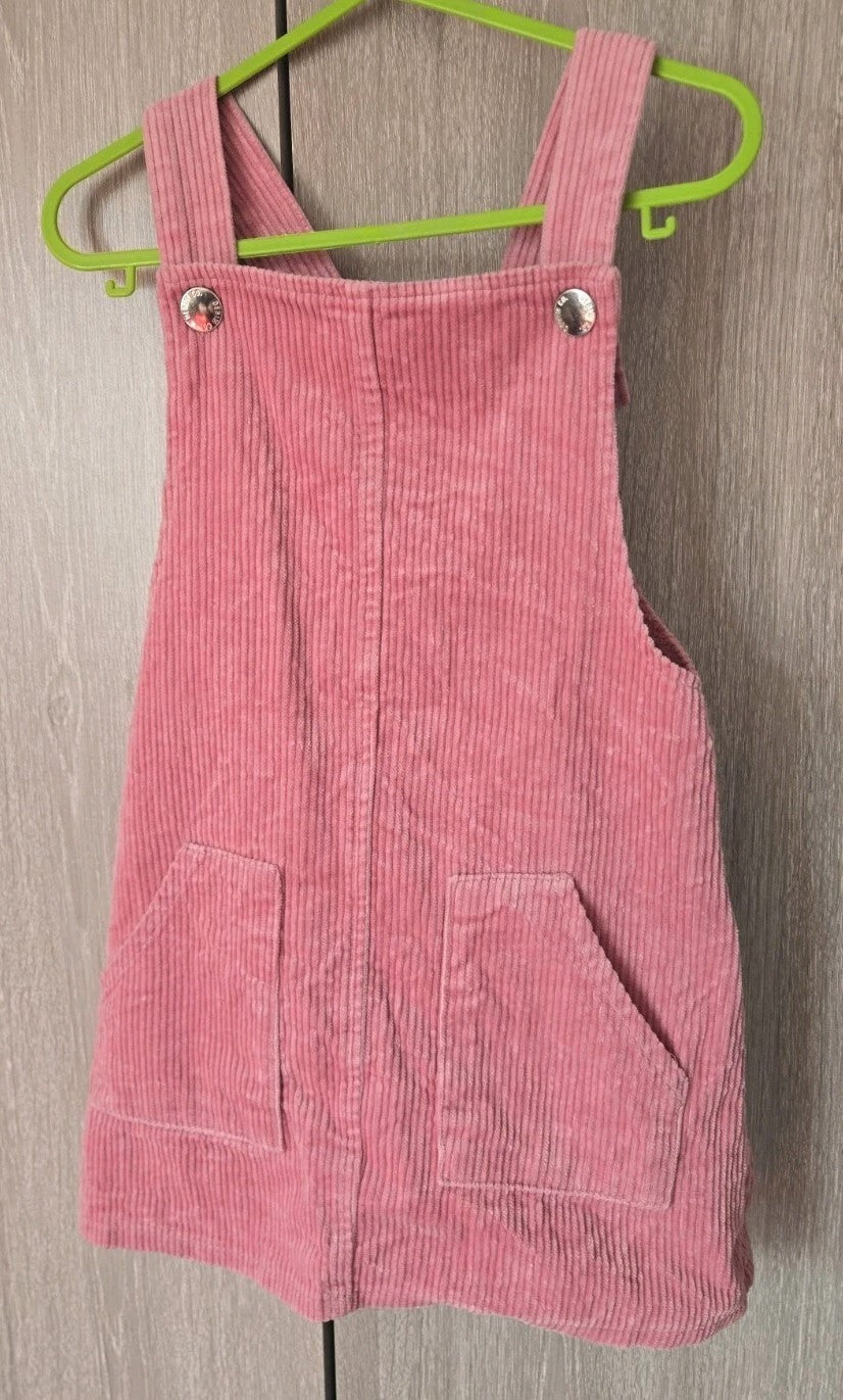 Primark Girls Corduroy Pinafore Dress Aged 3-4yrs Pink